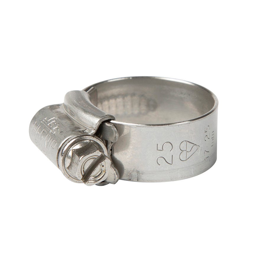 All Stainless 316 JCS Hi Grip Hose Clip (17-25mm)