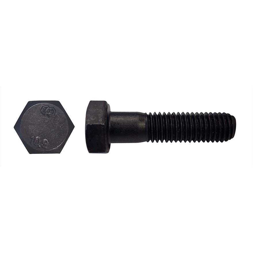 12x140 AS1110 High Tensile 10.9 Hex Bolt Black