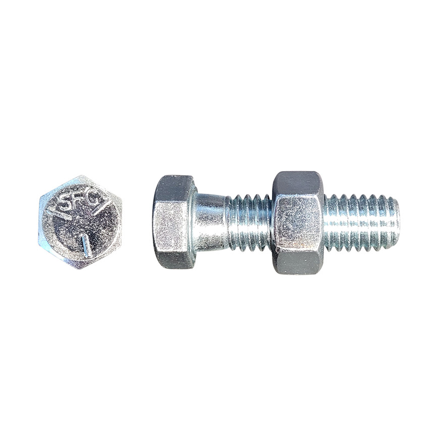 1/4x1/2 High Tensile Unc Grade 5 Bolt & Nut ZP