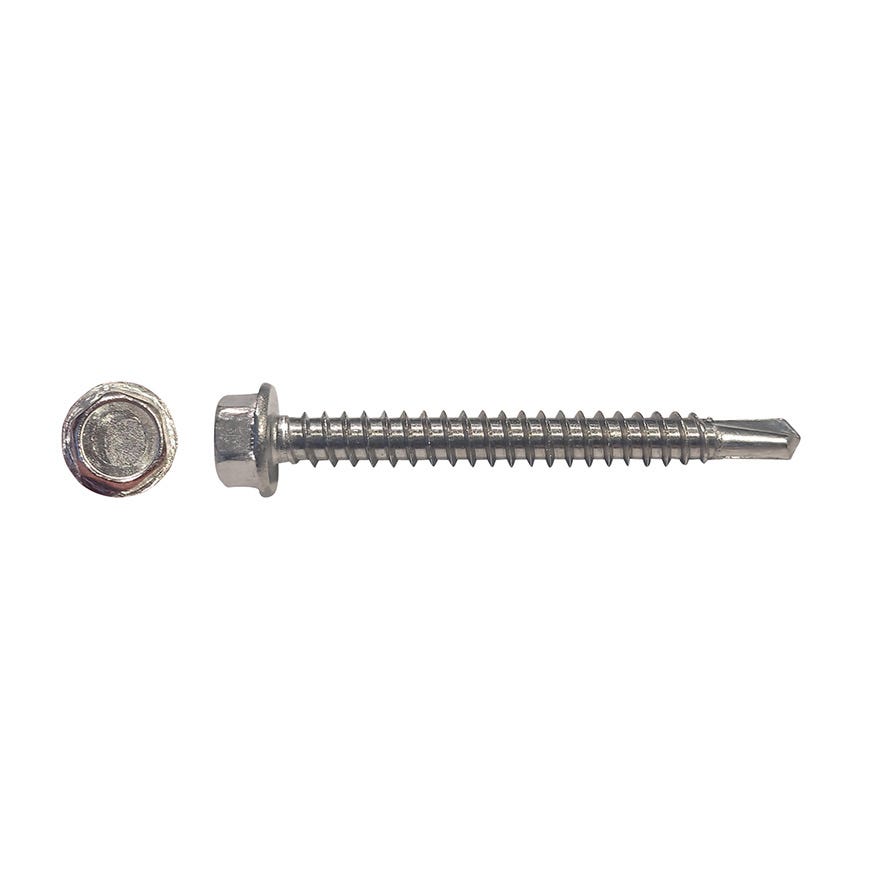 10Gx16 Hex W/F (FT) Self Driller 304 Stainless Steel **Thin Sheet & Aluminium Only**