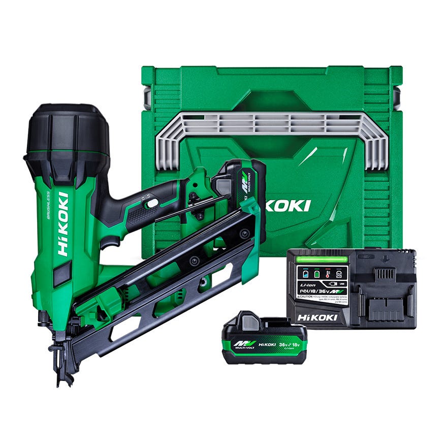 Hikoki 18v Gen2 Gasless 90mm Framing Nailer Kit