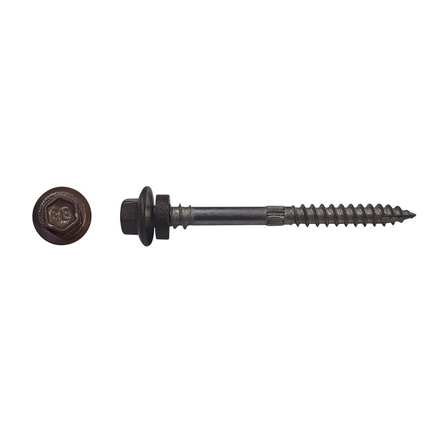 12G-11x65 Hex W/F Wood Screws Type 17 neo Top Grip (Lignite)