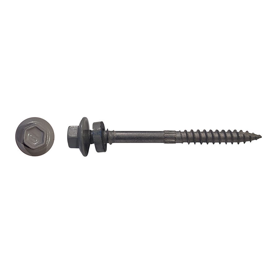 12G-11x50 Hex W/F Wood Screws Type 17 neo Top Grip (Sandstone Grey)