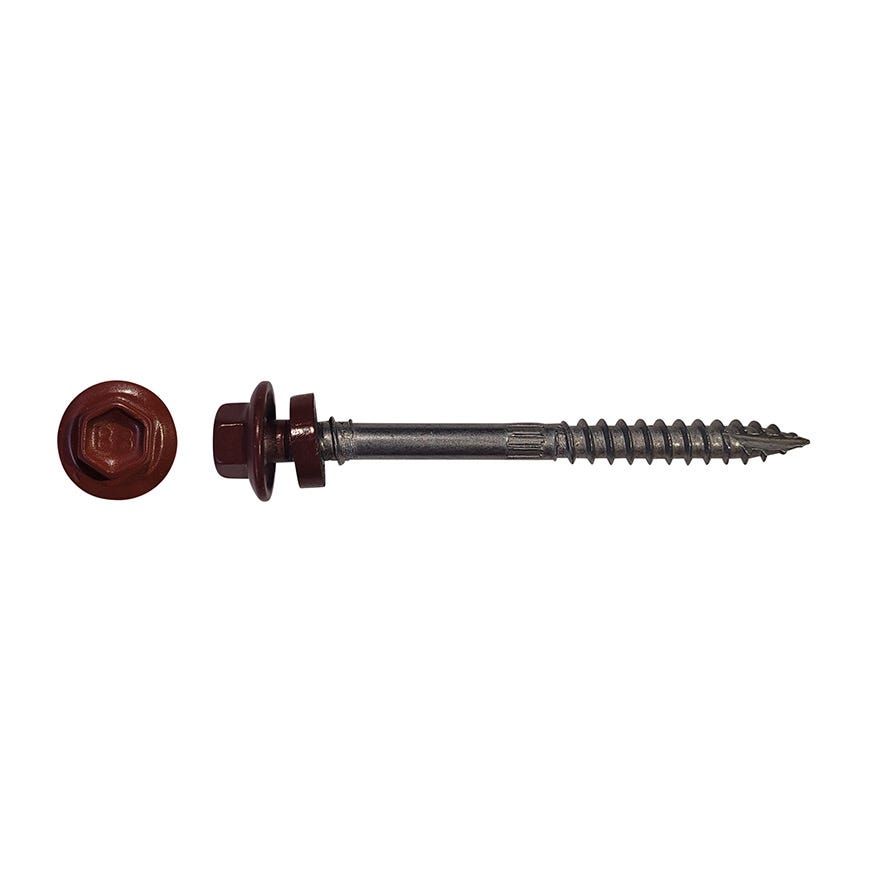 12G-11x65 Hex W/F Wood Screws Type 17 neo Top Grip (Scoria)