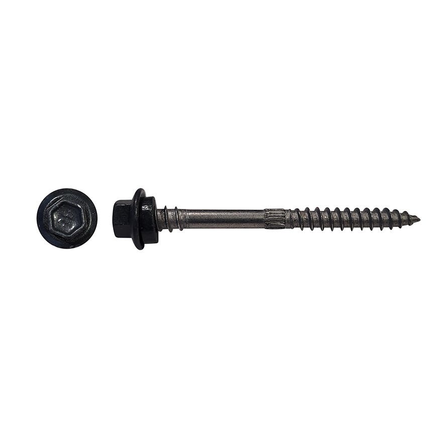 12G-11x65 Hex W/F Wood Screws Type 17 HWF Neo Top Grip (Windsor Grey)