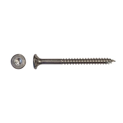 14G-10x100 Bugle Batten Wood Screw Type 17 (#5 Hex) 316 Stainless