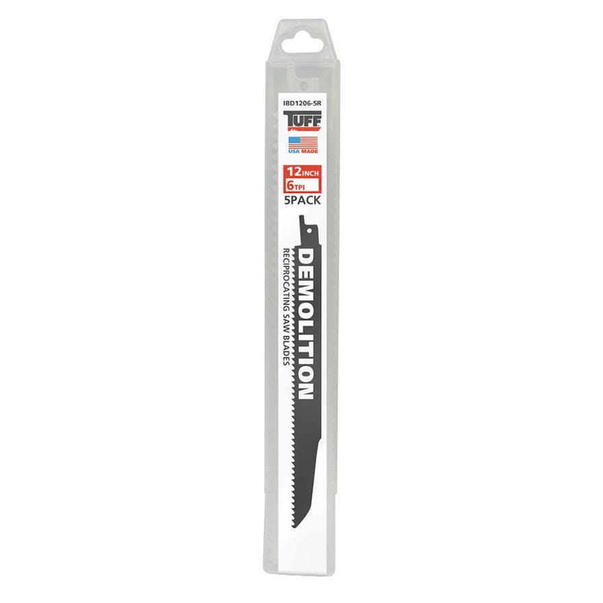 300mm TUFF Reciprocating Blade 12" x 6TPI Demolition - 5 Pack