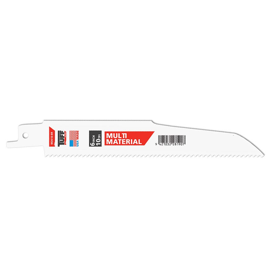 150mm TUFF Reciprocating Blade 6" x 10TPI Multi Material