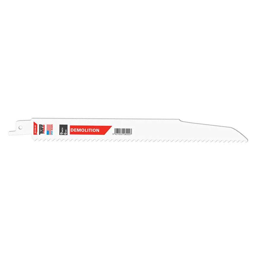 225mm TUFF Reciprocating Blade 9"x 6 TPI Demolition