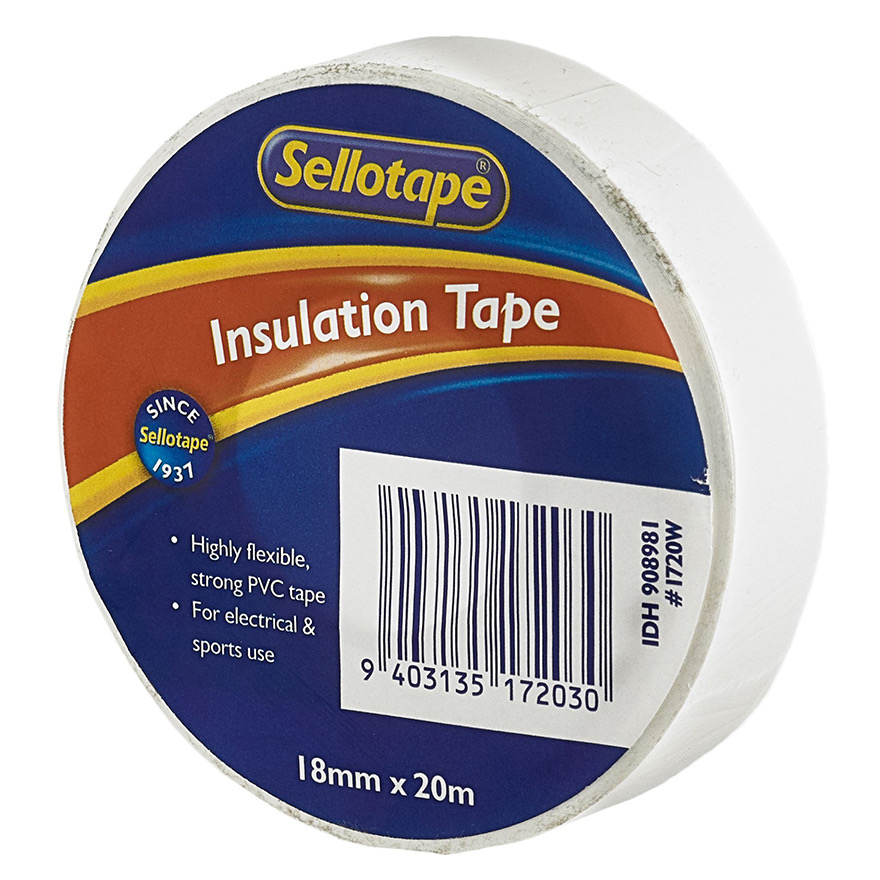 Sellotape 1720 White (Electrical / Insulation) 18mm x 20m