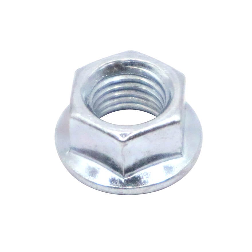 M10 x 1.25 **14mm AF** Serrated Flange Nut Zp