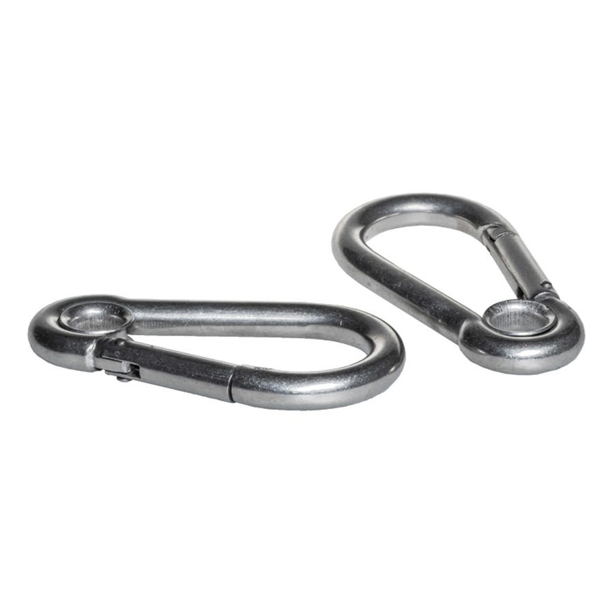 M7 Spring Hook With Eyelet 316 Stainless