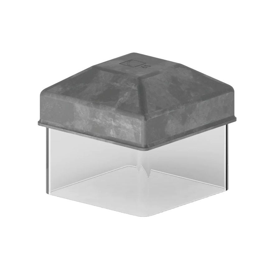 CS51 Square Post Cap Pre-Galv (to suit 51mm pipe)