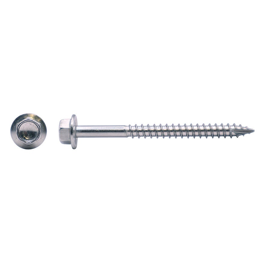 14G-10x35 Mitek Hex Head Type 17 Screws 304 Stainless Steel (SC3514SS)