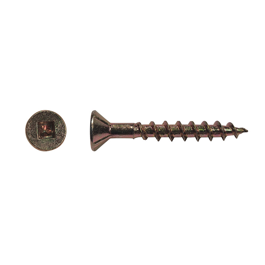 8Gx32 Surefast Woodscrew Csk Sq #2 10mm Shank Yzc (With Nibs)