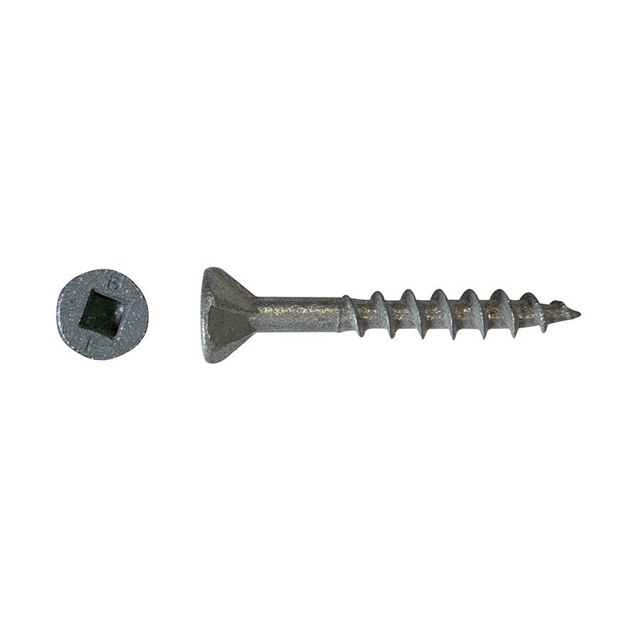 8Gx38 Surefast Woodscrew (PT) Csk #2 Square Galv (With Nibs)