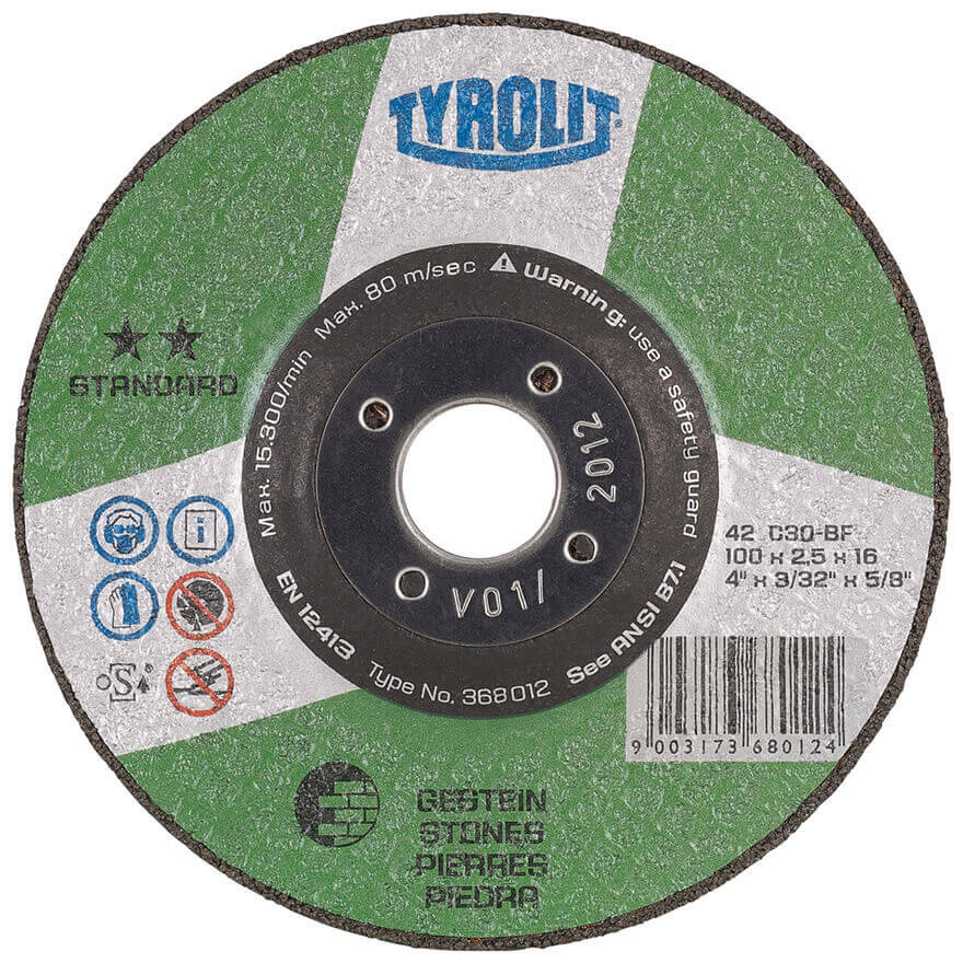 *EOL* 115x2.5x22 Tyrolit Masonry Standard Flat Cutting Disc C30S (367566)