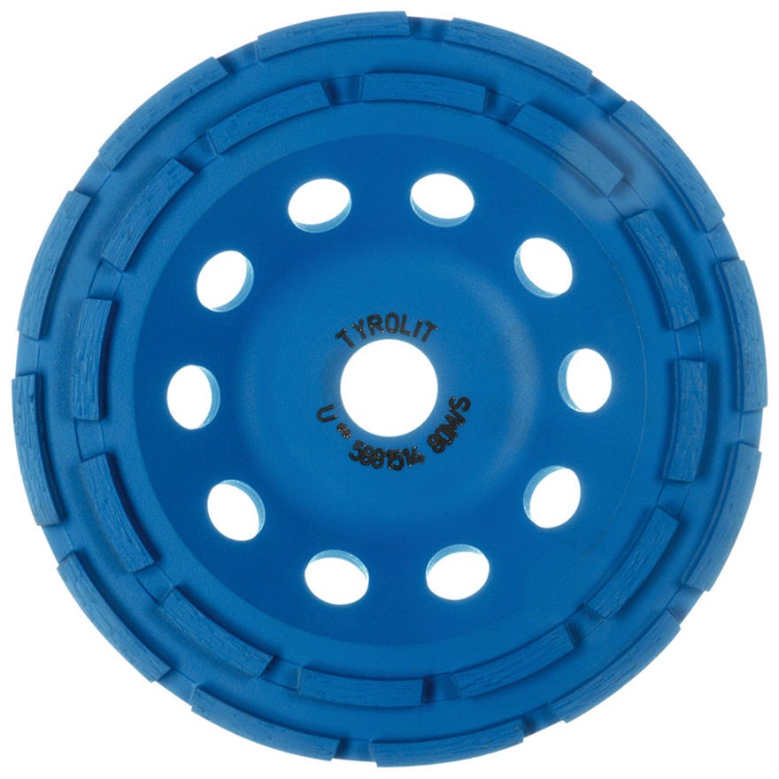 110X18X22 Tyrolit Universal Double Row Standard Diamond Grinding Disc (494349)