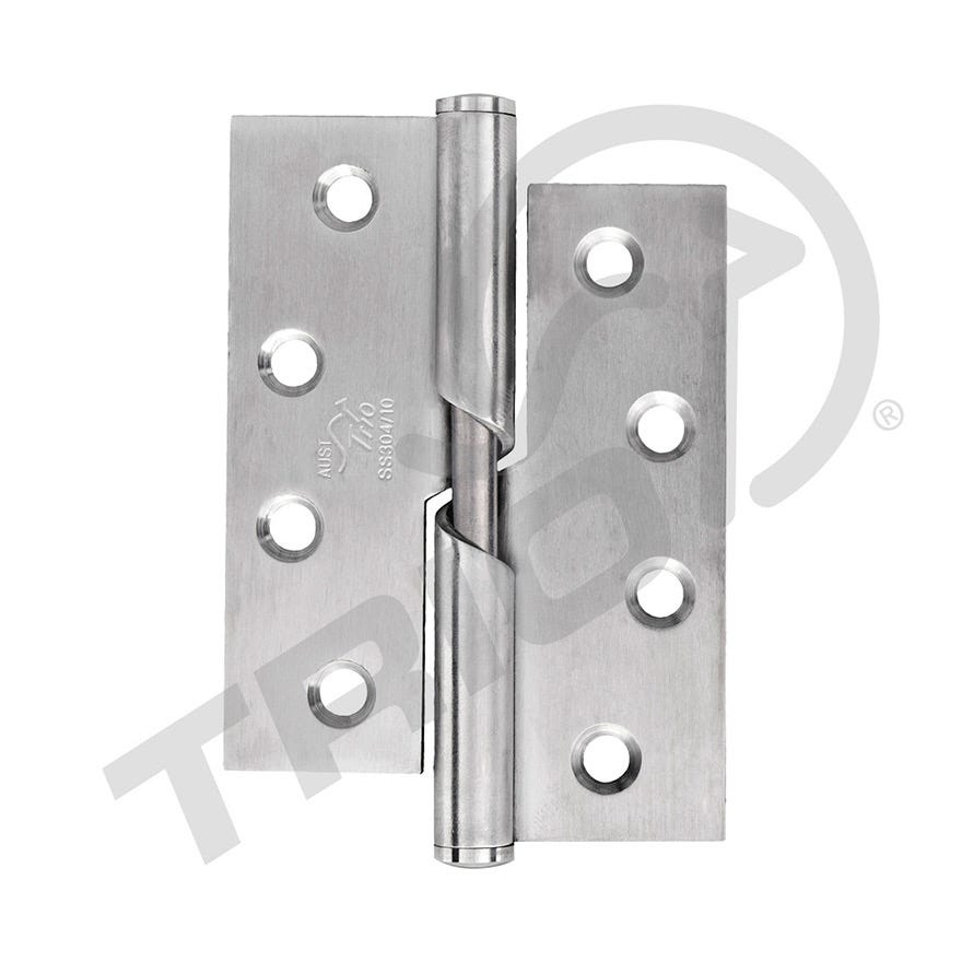 100x75x2.5 Butt Hinge Left Hand Rising Lift Off 304 Satin