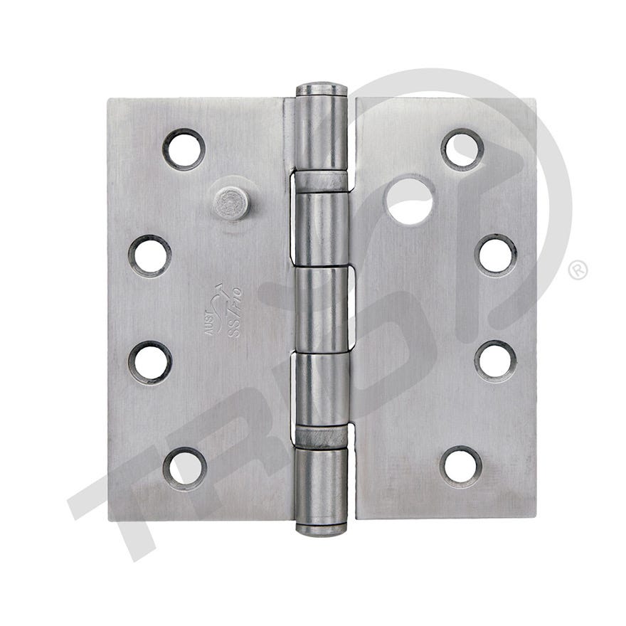 100x100x2.5 Butt Hinge Security Ball Bearing Fixed 304 Satin
