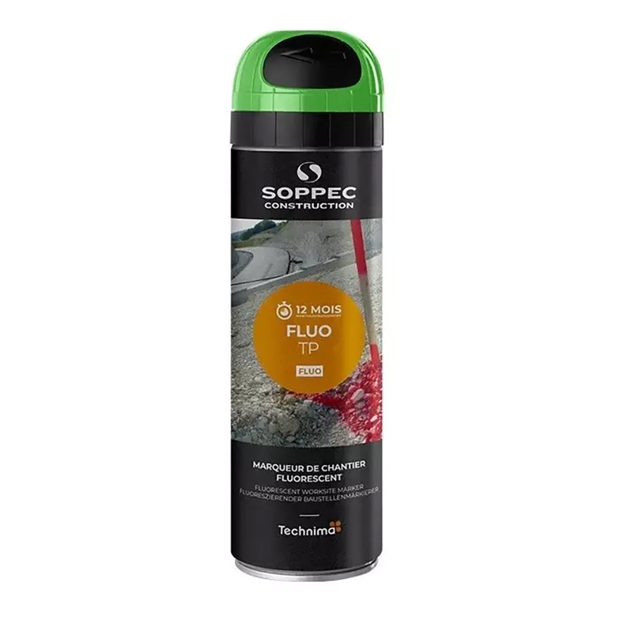Soppec Semi-Permanent Spot Marking Spray Can Fluro Green 500ml