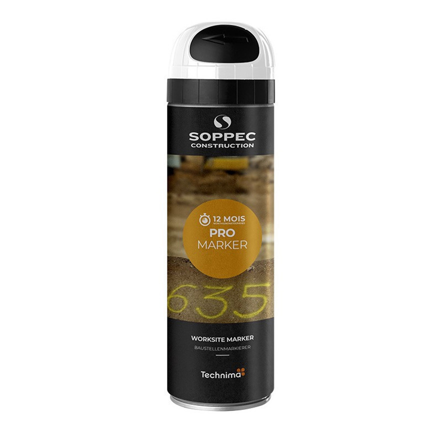 Soppec Semi-Permanent Spot Marking Spray Can White 500ml