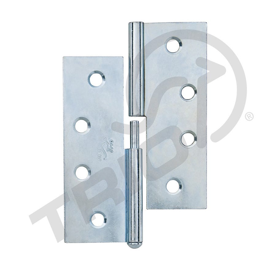 100x75x1.6 Butt Hinge L & N Right Hand Lift Off ZP