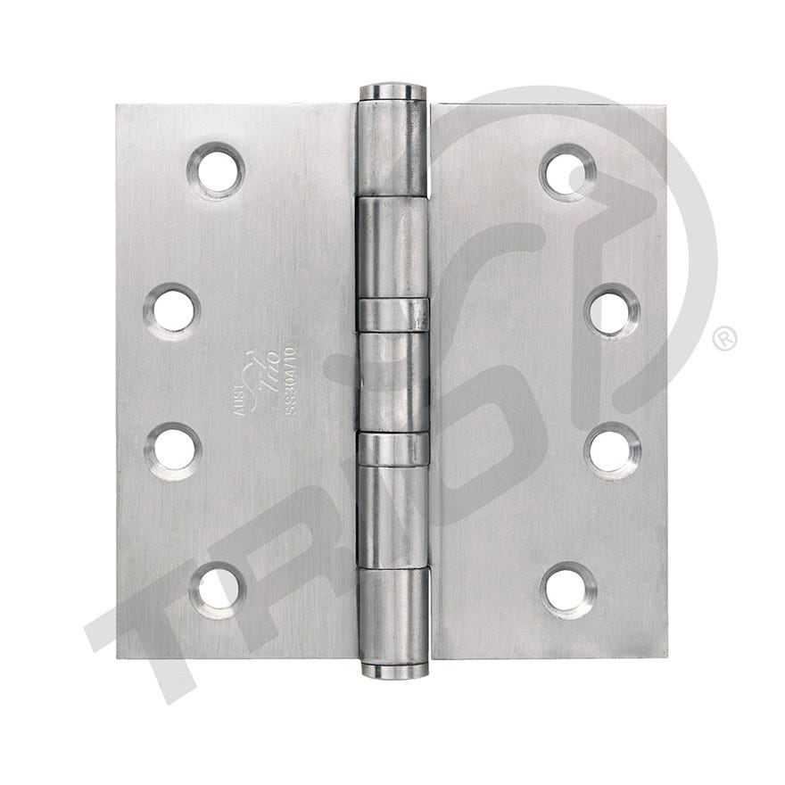 100x100x3.2 Butt Hinge Heavy Duty Ball Bearing Fixed 304 Satin