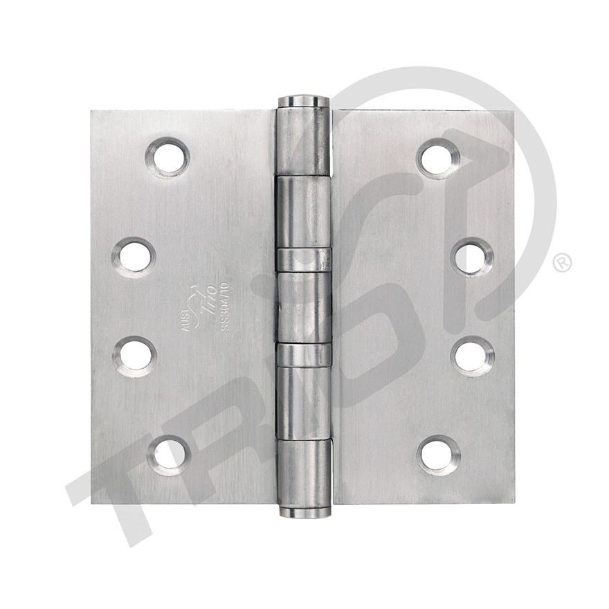 152x101x4.0 Butt Hinge Heavy Duty Ball Bearing Fixed 304 Satin