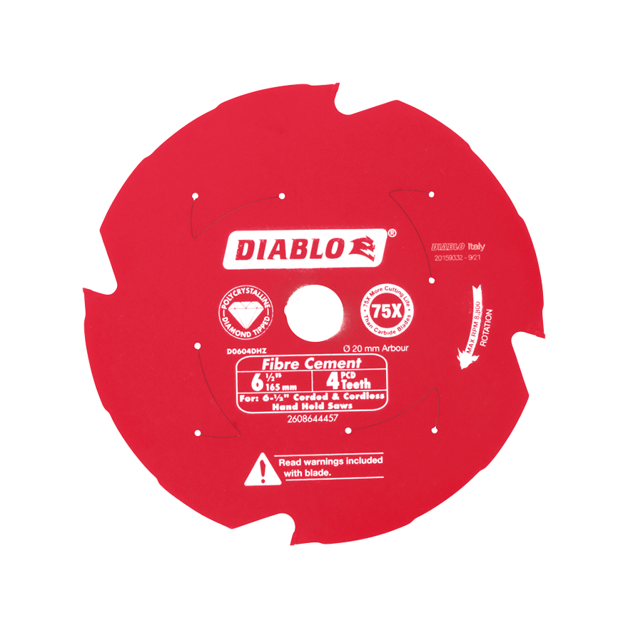 Diablo 6.5 in. / 165mm x 4T Fibre Cement Circular Saw Blade